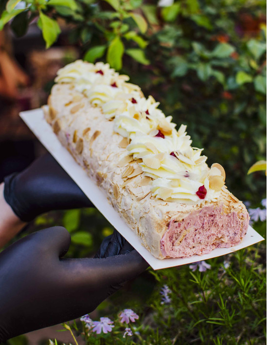 Strawberry Meringue Roll