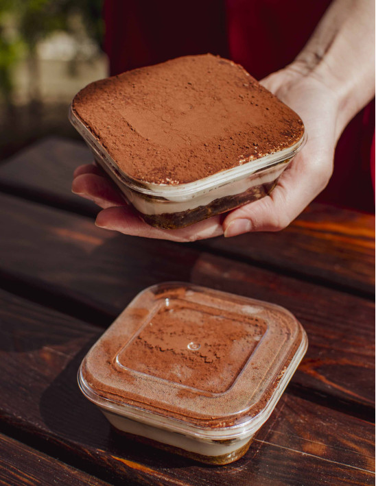 Mini cake box "Тірамісу" вершковий